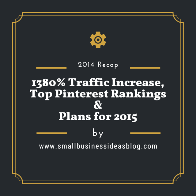 2014 Recap via @sbizideasblog - Traffic & Rankings Increase in 2014 & 2015 Plans