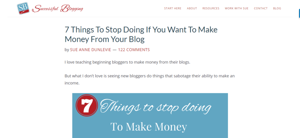 Successful Blogging - 122 comments