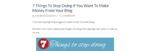 Successful Blogging - 122 comments